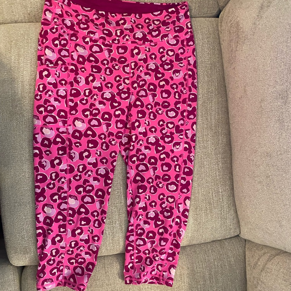 Pink leopard lilly pulitzer leggings xl